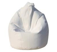 Poltrona a Sacco Pouf in Similpelle Bianca Avalli