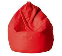 Poltrona a Sacco Pouf in Similpelle Rossa Avalli