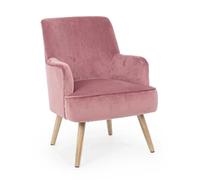 Poltrona Adeline da Interno in Velluto Colore Rosa Antik