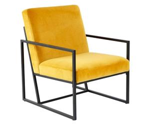 Poltrona Agatha Senape in Velluto - Atmosphera interior designer