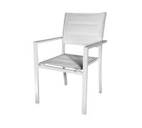 POLTRONA ALLUMINIO TEXT 57X58 IMBOTTITURA BIANCA SARD