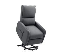 HOMCOM Poltrona Alzapersona Elettrica Reclinabile e Telecomando Tessuto Beige