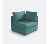 Poltrona angolare in cotone, Robin Verde 1 posto