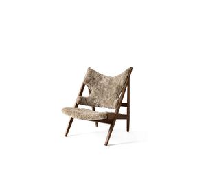 Poltrona Audo Knitting Pelle di Pecora Imbottita con Base in Noce