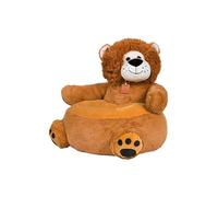 Poltrona Bambini 2 Anni Poltroncina per Bambini Orso Peluche, Sedia per Bambini, Comoda e Legger Per Bambini 12+ Mesi,Beige (Leone)