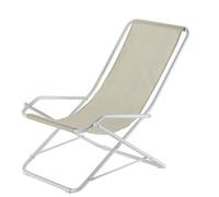 Poltrona Basculante Da Esterno Linea Dondolina Con Telaio In Acciaio Bianco E Te