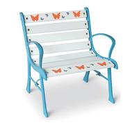PANCHINA POLTRONA BIMBO HAPPY BABY IN GHISA VERNICIATA E DOGHE IN LEGNO
