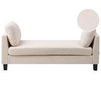 Poltrona Boucle Chaise Lounge in stile moderno scandinavo con gambe in acciaio b