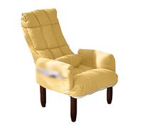 Poltrona Chaise Lounge regolabile con funzione sonno, struttura in legno imbottita in tessuto con tasche laterali, ideale per soggiorno e lettura relax