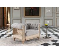 Poltrona Chesterfield Montaigu grigio