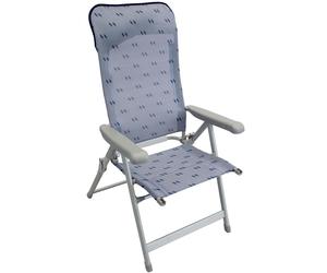 Poltrona chiudibile da giardino in alluminio e textilene con poggiatesta Sena