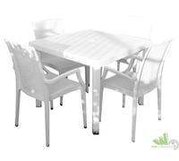 POLTRONA CON BRACCIOLI ESTERNO GIARDINO SEDIA RATTAN BISTROT BIANCO 57x53xH89