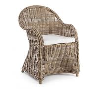 Poltrona con Cuscini Martin New Naturale in Fibre Naturali