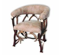 Poltrona con vere corna di cervo. M: 70x60cm x H 80cm 111104