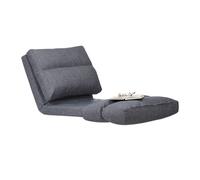 Relaxdays Poltrona Cuscino, Materassino Pieghevole, Schienale Regolabile, Imbottito, per Interni,lunghezza 194 cm,grigio