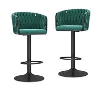 Poltrona da Bar in Veloce per Stufe di Cucina con Sessore Modificabile, Accanto e Rotazione 360° (Grigio Nero Gliattori)