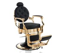 Poltrona da Barbiere Oro o Nera, regolabile in altezza e reclinabile