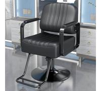 Poltrona Da Barbiere Professionale, Poltrona Da Salone Girevole A 360° Dotata Di Pompa Idraulica Per Carichi Pesanti, Sedile Spazioso Con Imbottitura Di 16 Cm,Aa