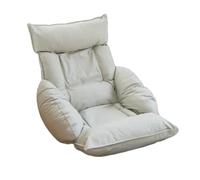 Poltrona da Divano Pigro da Pavimento Pieghevole, Divano A Sdraio for Interni, Sedia Reclinabile Imbottita con Regolazione A 5 Angoli for Ufficio con Balcone della Camera da Letto(White)