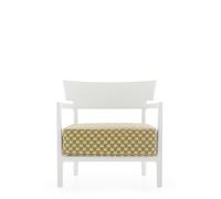 Poltrona da Esterno CARA MAT Liberty Obi Check Bianco/ Giallo