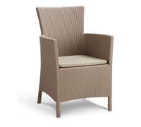 Poltrona da Giardino 62x60x89 cm in Resina Keter Iowa Dining Chari Cappuccino