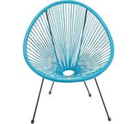 Poltrona da Giardino 72x77,5x85 cm Scooby in Acciaio e PE Azzurro