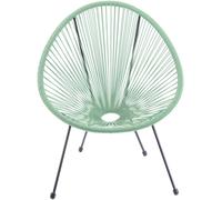 Poltrona da Giardino 72x77,5x85 cm Scooby in Acciaio e PE Verde