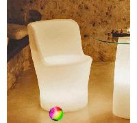 Poltrona da giardino in resina Poltroncina a LED RGB con batteria ricaricabile