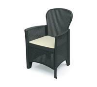 Poltrona da giardino IPAE Progarden Folia Antracite polipropilene [60 x 58 x