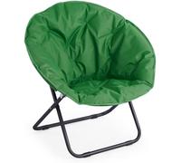 Poltrona da Giardino Pieghevole 82x35x82 cm Moon in Acciaio e Poliestere Verde