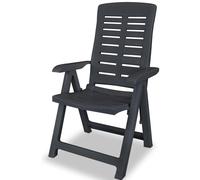 Poltrona da Giardino Pieghevole Multiposizione in Polipropilene sedia Antracite