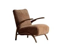 Poltrona da lettura con cuscino, struttura in legno massello, per soggiorno, camera da letto, balcone, comoda seduta per il tempo libero