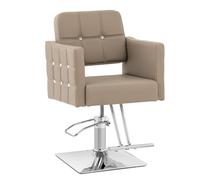 physa Poltrona da parrucchiere Cottam con poggiapiedi Altezza di seduta: 49-63 cm 150 kg Grigio chiaro Poltrona da parrucchiere Sedia da parrucchiere Poltrone per parrucchieri