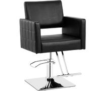 Nero Poltrona da parrucchiere Ribbleton con poggiapiedi - Altezza di seduta: 49 - 63 cm - 150 kg - Nera | physa