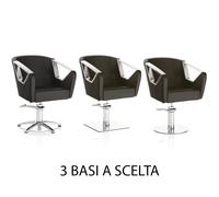 Poltrona da parrucchiere Hair Astra Black base quadrata, tonda o stella