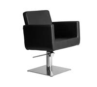 Poltrona da parrucchiere nera base a stella, tonda o quadrata Weelko Chic MUDI