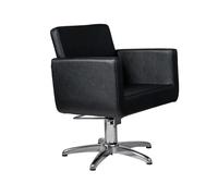 Poltrona da parrucchiere nera base a stella, tonda o quadrata Weelko Chic MUDI