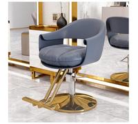 Poltrona da Parrucchiere, Poltrona da Barbiere Girevole A 360°, Altezza Regolabili, Portata 150 kg, Ideale per Saloni di Bellezza,Blu,A