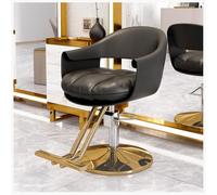 Poltrona da Parrucchiere, Poltrona da Barbiere Girevole A 360°, Altezza Regolabili, Portata 150 kg, Ideale per Saloni di Bellezza,Nero,A