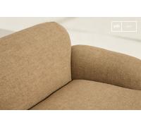 Poltrona da salotto in tessuto cammello Yuma
