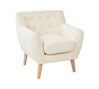 Poltrona da salotto in tessuto imbottito beige chiaro Motala