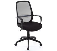 Poltrona da Ufficio Direzionale in Similpelle e Textilene Pipol Nera