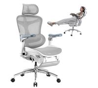 Poltrona da Ufficio Ergonomica SIHOO Doro C300 Pro Bianca - Braccioli 6D, Supporto Lombare Adattivo, Schienale in Rete Traspirante, Inclinazione 135° - Nouvo
