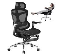 Poltrona da Ufficio Ergonomica SIHOO Doro C300 Pro Nera - Braccioli 6D, Supporto Lombare Adattativo, Schienale in Rete Traspirante, Inclinazione a 4 Posizioni - Nouvo