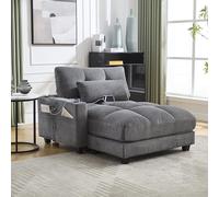 Poltrona di palma, soffice imbottitura a strisce, ringhiera a mano con cuscinetti rotanti, alette per la testa, tre tazze e una tasca laterale per pantaloni si adattano in un soggiorno e una camera da