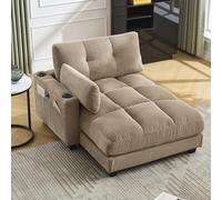 Poltrona di palma, soffice imbottitura a strisce, ringhiera a mano con cuscinetti rotanti, alette per la testa, tre tazze e una tasca laterale per pantaloni si adattano in un soggiorno e una camera da