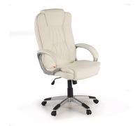 Poltrona Direzionale da Ufficio Sedia Girevole in Similpelle HW58635 Beige