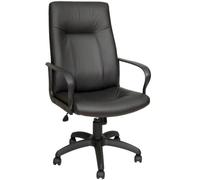 Poltrona direzionale girevole Unisit Eri rivestimento pelle nero - ERP/PN