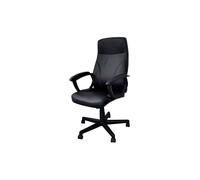 Poltrona direzionale nera ecopelle con braccioli Office Products Crete 23023311-
