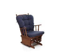 Poltrona dondolo oscillante Dallas colore blu M0629-02 massello